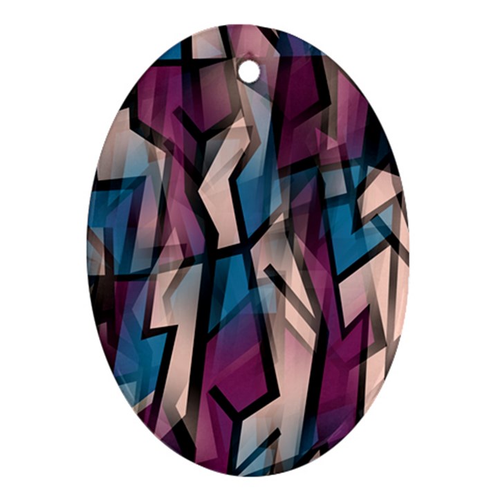 Purple high art Ornament (Oval) 