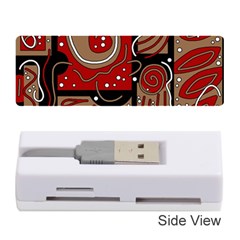 Red And Brown Abstraction Memory Card Reader (stick)  by Valentinaart