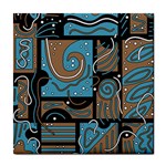Blue and brown abstraction Tile Coasters Front