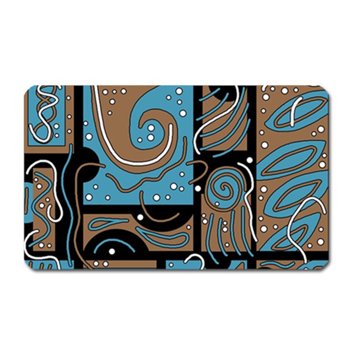 Blue and brown abstraction Magnet (Rectangular)