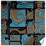 Blue and brown abstraction Canvas 20  x 20   19 x19.27  Canvas - 1