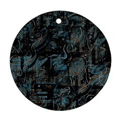 Blue town Ornament (Round) 