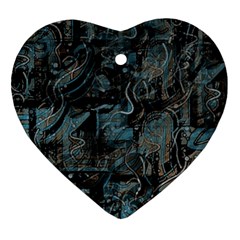 Blue town Ornament (Heart) 