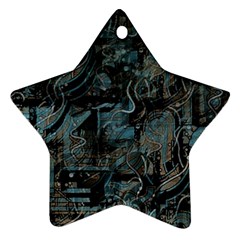 Blue town Star Ornament (Two Sides) 