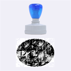 Blue Town Rubber Oval Stamps