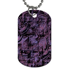 Purple Town Dog Tag (two Sides) by Valentinaart