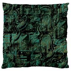 Green Town Standard Flano Cushion Case (one Side) by Valentinaart