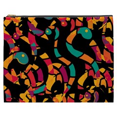 Colorful Snakes Cosmetic Bag (xxxl)  by Valentinaart