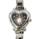 Sun rays through white cherry blossoms Heart Italian Charm Watch Front