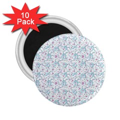 Intricate Floral Collage  2 25  Magnets (10 Pack) 