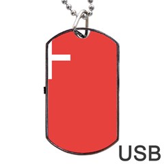 Flag Of Canton Of Schwyz Dog Tag Usb Flash (two Sides)  by abbeyz71