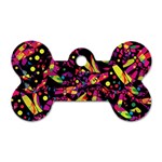 Colorful dragonflies design Dog Tag Bone (One Side) Front