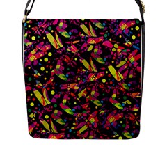 Colorful Dragonflies Design Flap Messenger Bag (l)  by Valentinaart