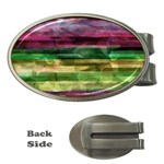 Colorful marble Money Clips (Oval)  Front