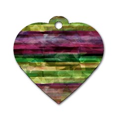 Colorful Marble Dog Tag Heart (one Side) by Valentinaart