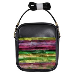 Colorful Marble Girls Sling Bags by Valentinaart