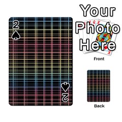 Neon Plaid Design Playing Cards 54 Designs 