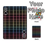 Neon plaid design Playing Cards 54 Designs  Front - SpadeQ