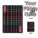 Neon plaid design Playing Cards 54 Designs  Front - Heart3