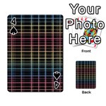 Neon plaid design Playing Cards 54 Designs  Front - Spade4