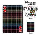 Neon plaid design Playing Cards 54 Designs  Front - Heart10