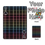 Neon plaid design Playing Cards 54 Designs  Front - Club7