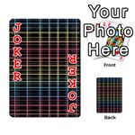 Neon plaid design Playing Cards 54 Designs  Front - Joker2