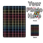 Neon plaid design Playing Cards 54 Designs  Back