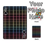 Neon plaid design Playing Cards 54 Designs  Front - SpadeJ