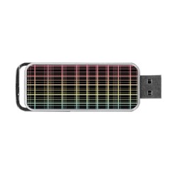 Neon Plaid Design Portable Usb Flash (one Side) by Valentinaart