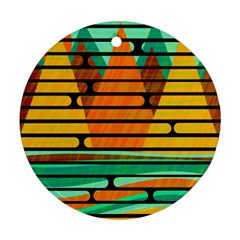 Decorative Autumn Landscape Ornament (round)  by Valentinaart