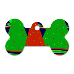 Magical Xmas Night Dog Tag Bone (two Sides)