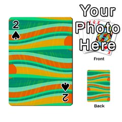 Green And Orange Decorative Design Playing Cards 54 Designs  by Valentinaart