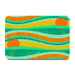 Green And Orange Decorative Design Plate Mats by Valentinaart