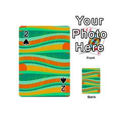 Green And Orange Decorative Design Playing Cards 54 (mini)  by Valentinaart