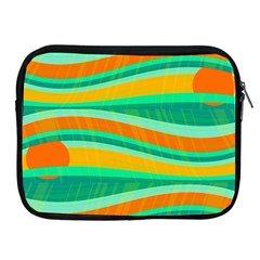 Green And Orange Decorative Design Apple Ipad 2/3/4 Zipper Cases by Valentinaart