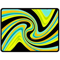 Blue And Yellow Fleece Blanket (large) 