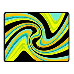 Blue And Yellow Double Sided Fleece Blanket (small)  by Valentinaart