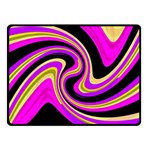 Pink and yellow Double Sided Fleece Blanket (Small)  45 x34  Blanket Front