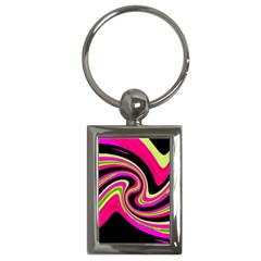 Magenta And Yellow Key Chains (rectangle) 