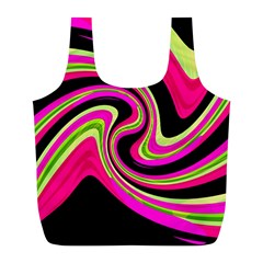 Magenta And Yellow Full Print Recycle Bags (l)  by Valentinaart