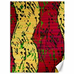 Maroon And Ocher Abstract Art Canvas 36  X 48   by Valentinaart