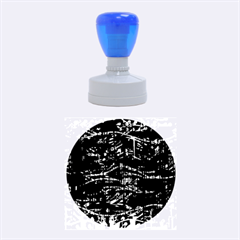 Blue Confusion Rubber Round Stamps (medium)