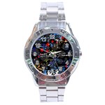 Blue confusion Stainless Steel Analogue Watch Front