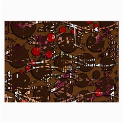 Brown Confusion Large Glasses Cloth by Valentinaart