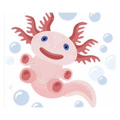 Axolotl Natural Double Sided Flano Blanket (small)  by XOOXOO