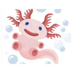 Axolotl Natural Double Sided Flano Blanket (medium) 