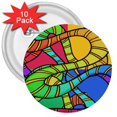 Abstrak 3  Buttons (10 pack) 