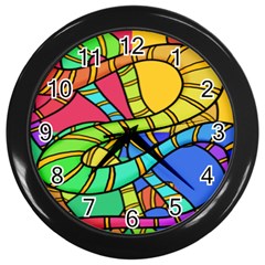 Abstrak Wall Clocks (Black)