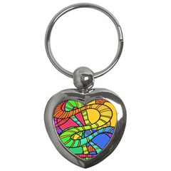 Abstrak Key Chains (Heart) 